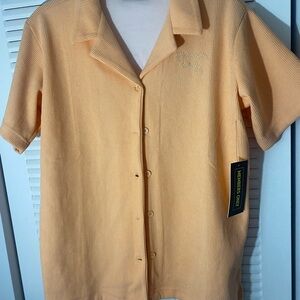 Members Only Light Orange Casual Button Down Shirt